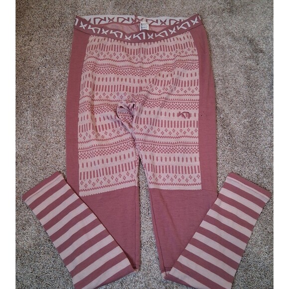 Kari Traa 100% Merino Wool Akle Hood Base Layer Top & Bottoms Pink Size XL - Picture 8 of 15